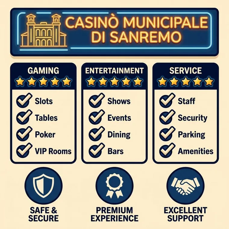 La homepage del Casinò Municipale di Sanremo